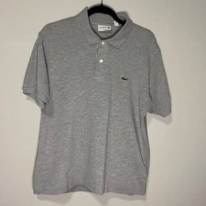 Mens Lacoste Polo Size Large Gray
